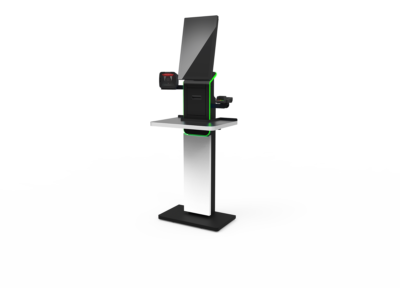 SLIM SCO Express self-checkout kiosk with touchscreen display and payment terminal